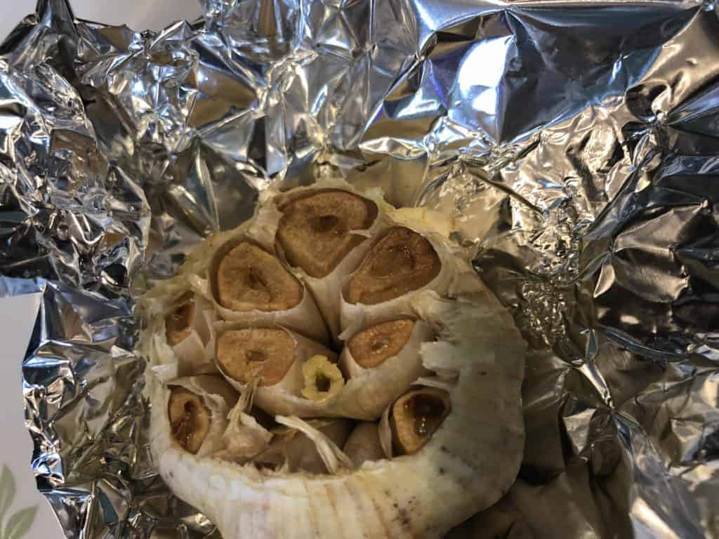 Roasted garlic for the alfredo sauce