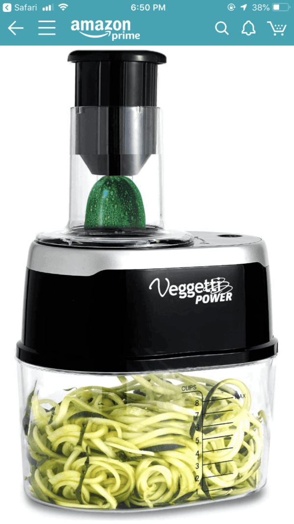 Vegetti Spiralizer with zucchini spaghetti