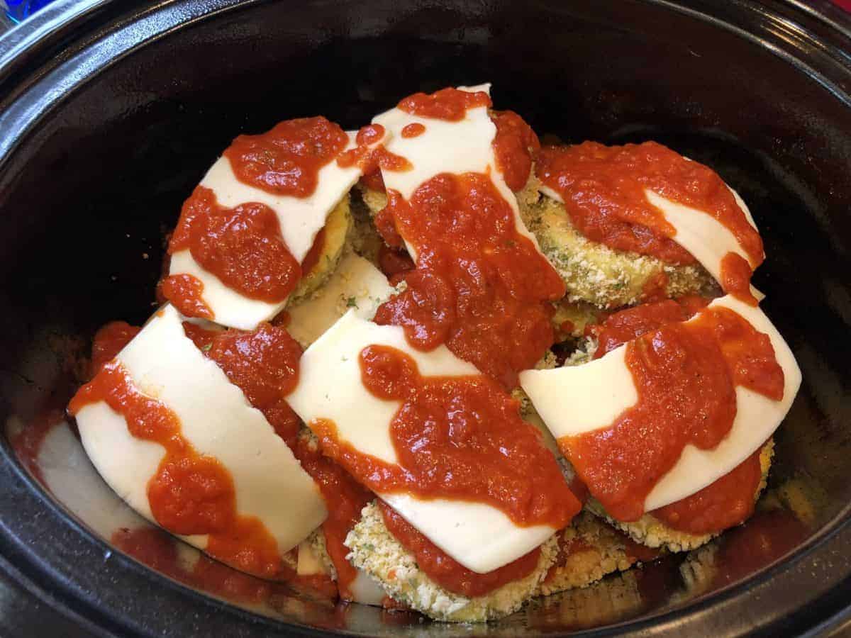 Easy Crock Pot Eggplant Parmigiana Healthy Recipe SueSeaQPI