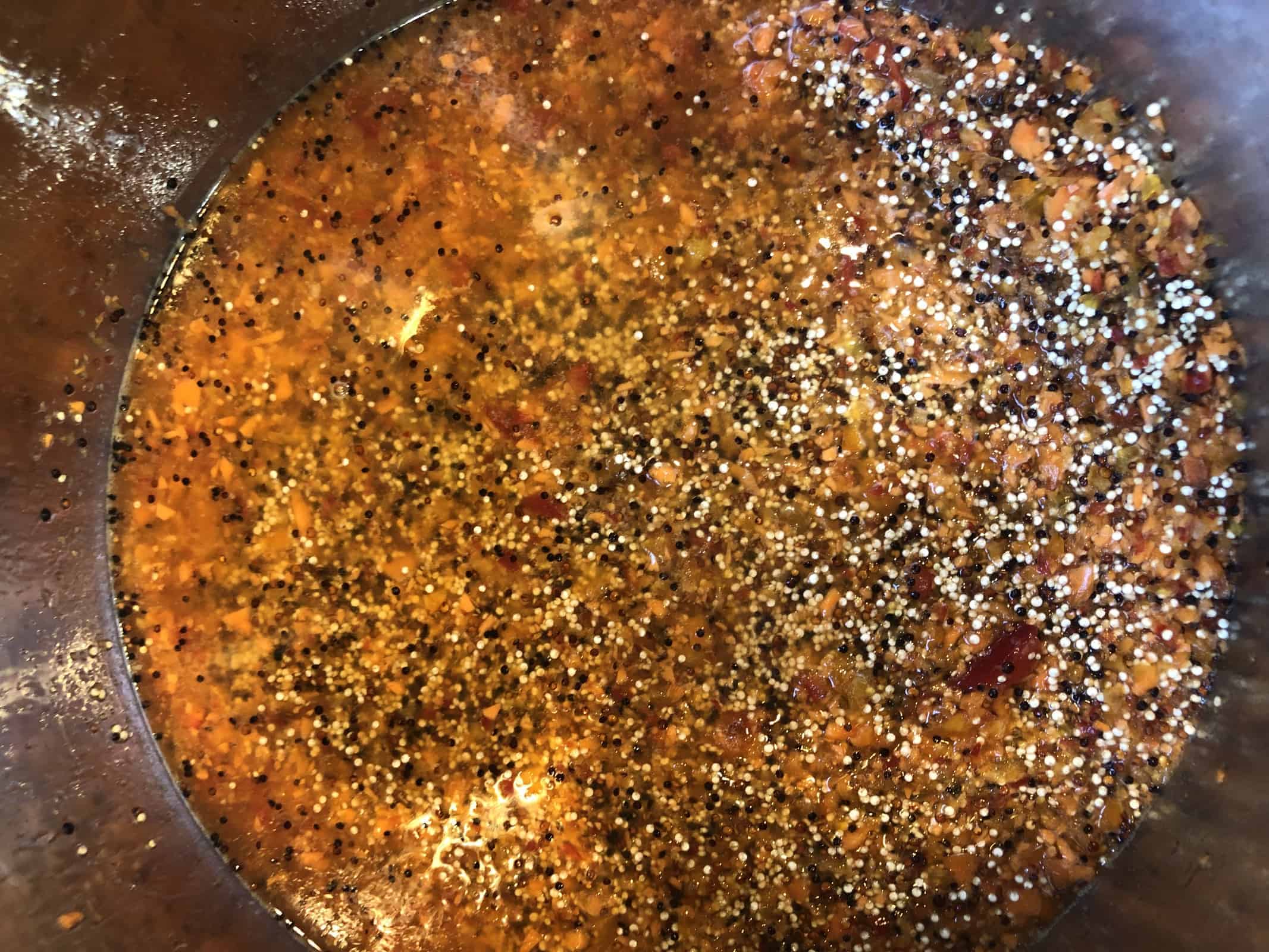 cooked quinoa in the instant pot