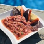 A Bowlof Fresh Salsa poolside