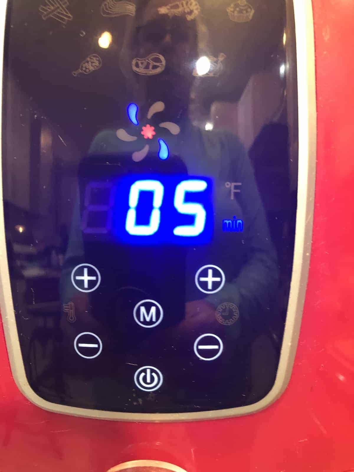 Air Fryer cooking time display