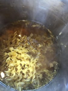 Adding noodles to the Instant Pot