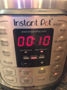 Cook time on the instant pot for healthy chicken noodle soup
