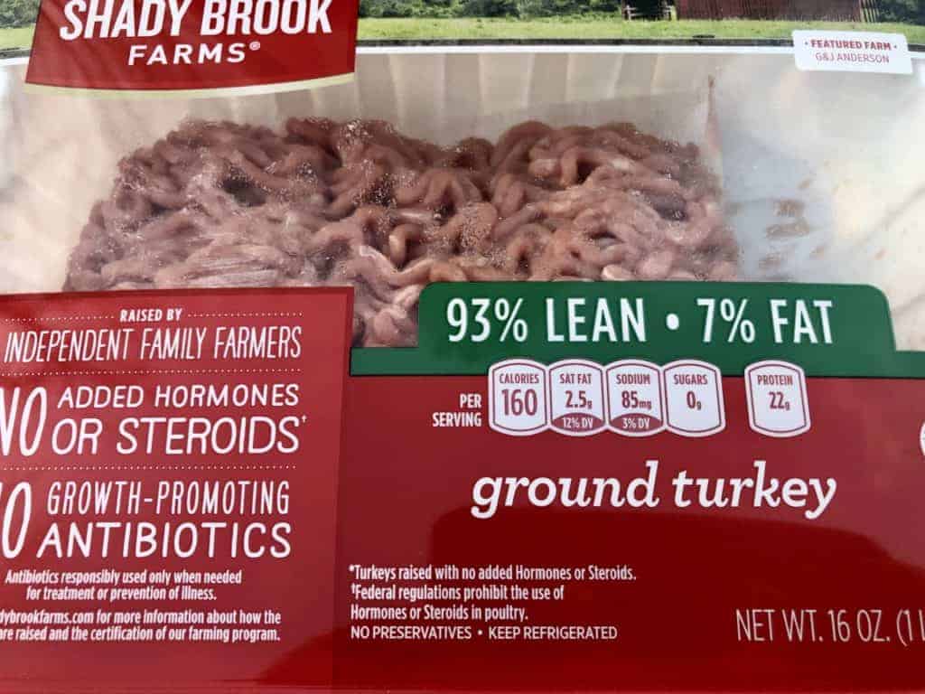 a package of lean ground turkey
