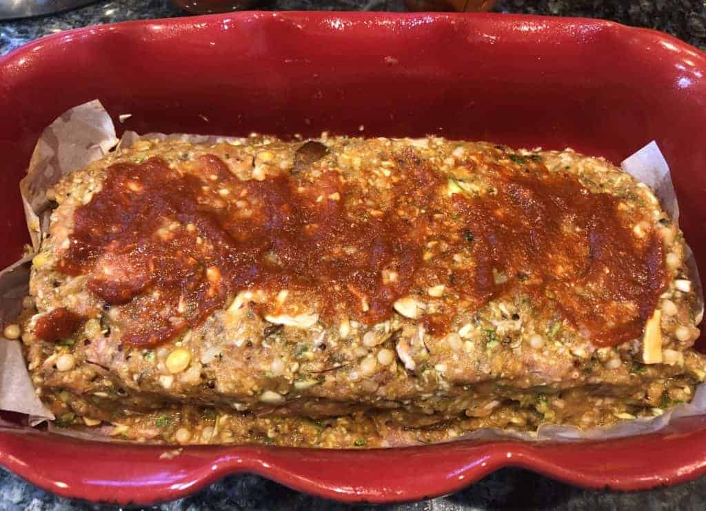 Turkey Meatloaf in baking dish