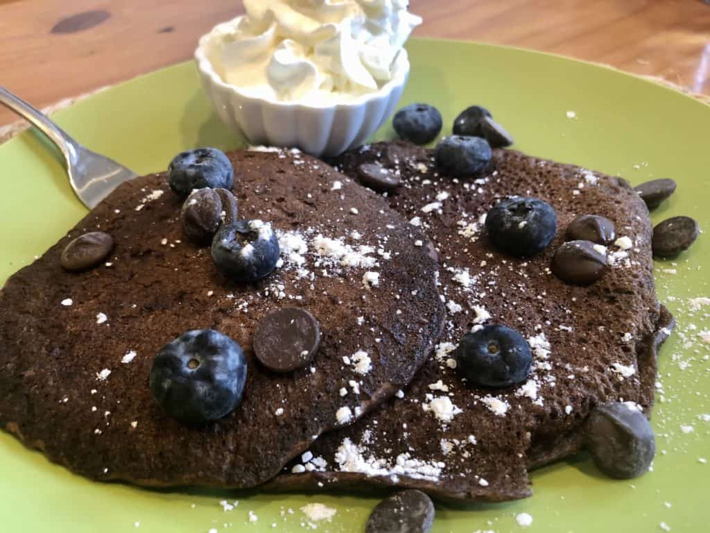 2 ingredient chocolate pancakes