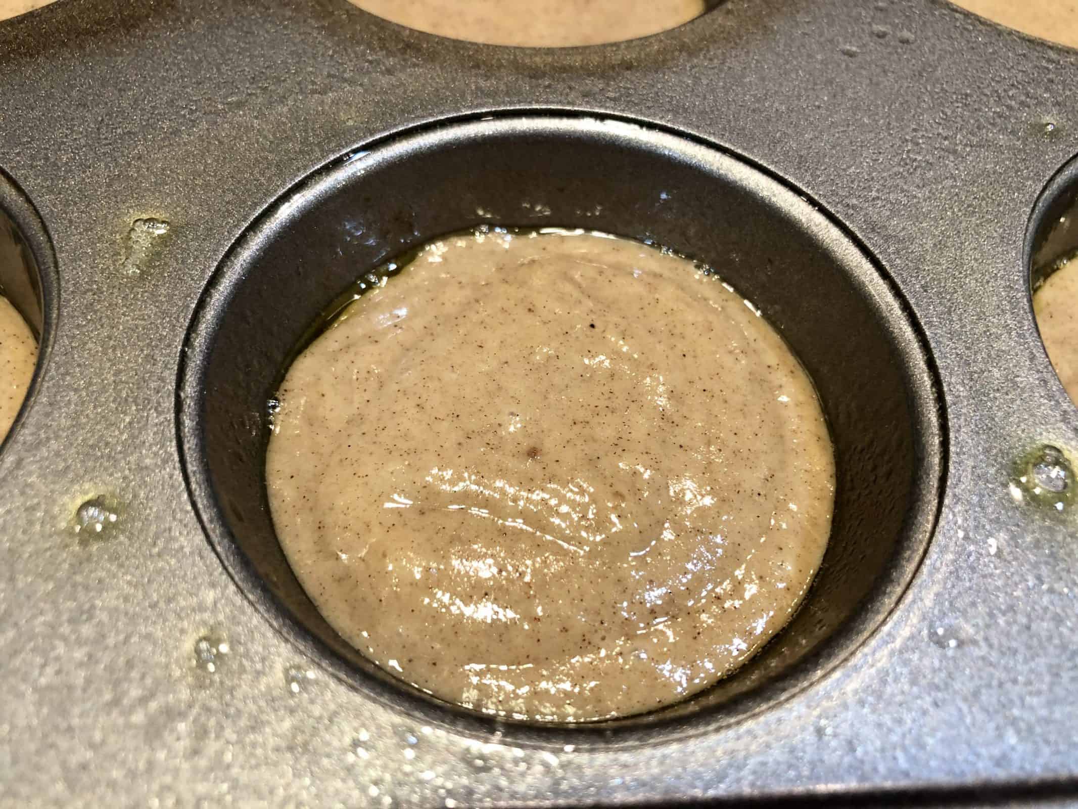 Muffin Batter in the Pan
