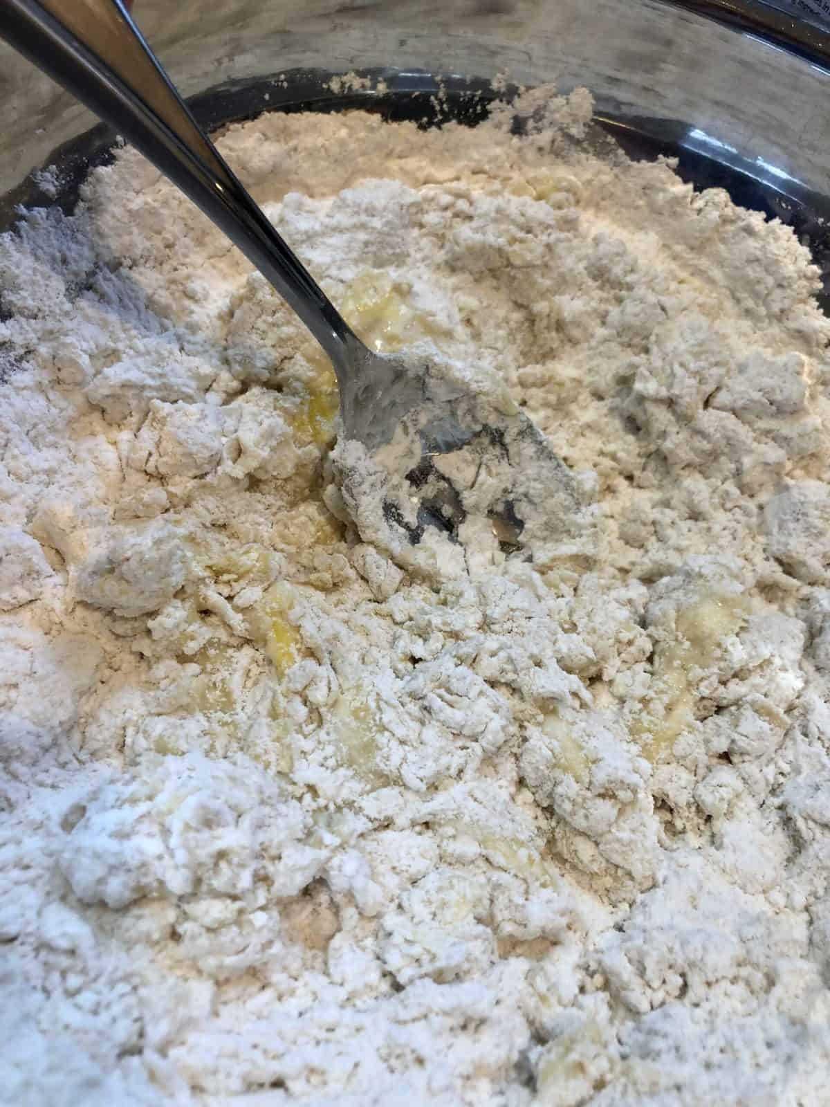 Mixing dough ingredients