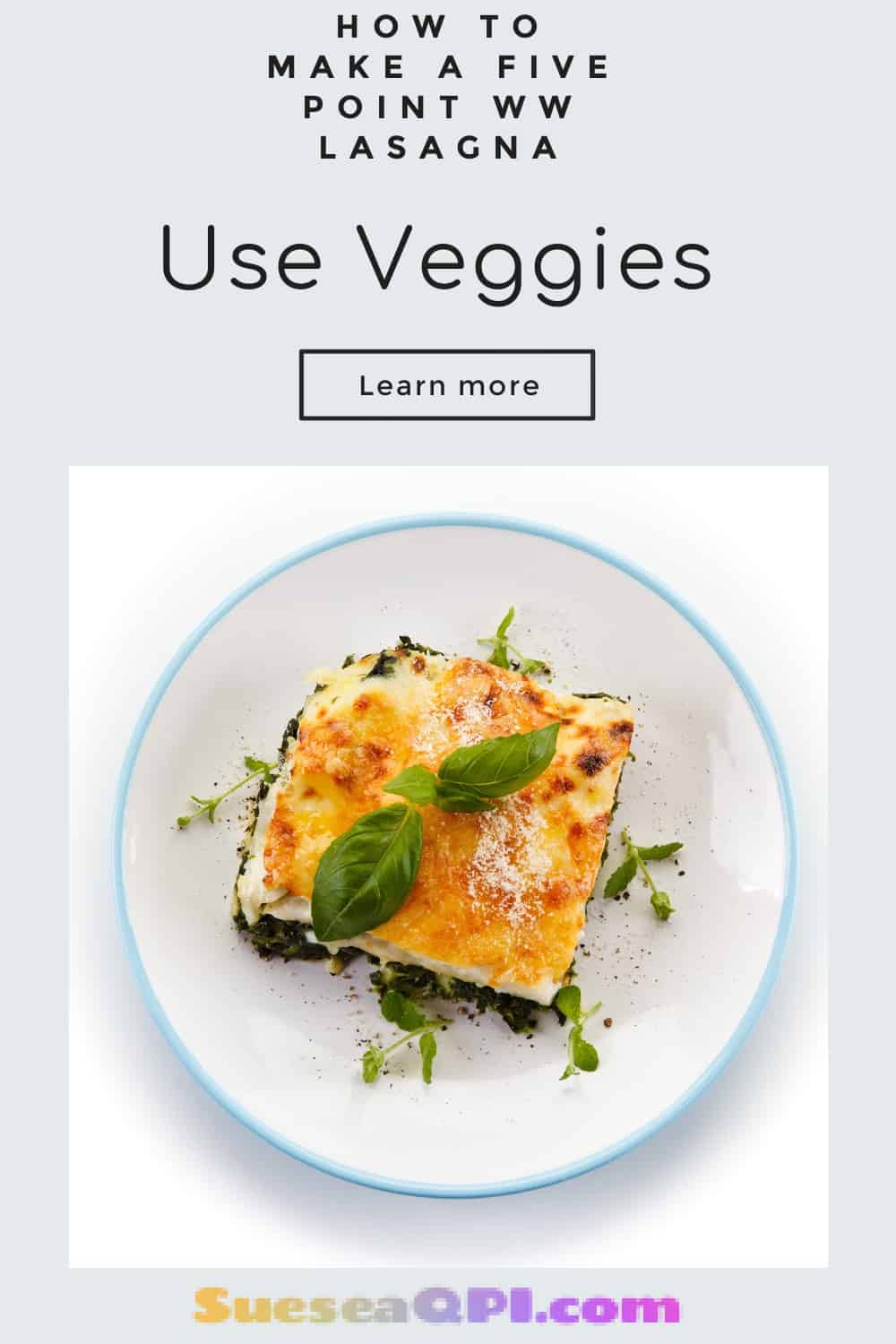 veggie lasagna on a white plate