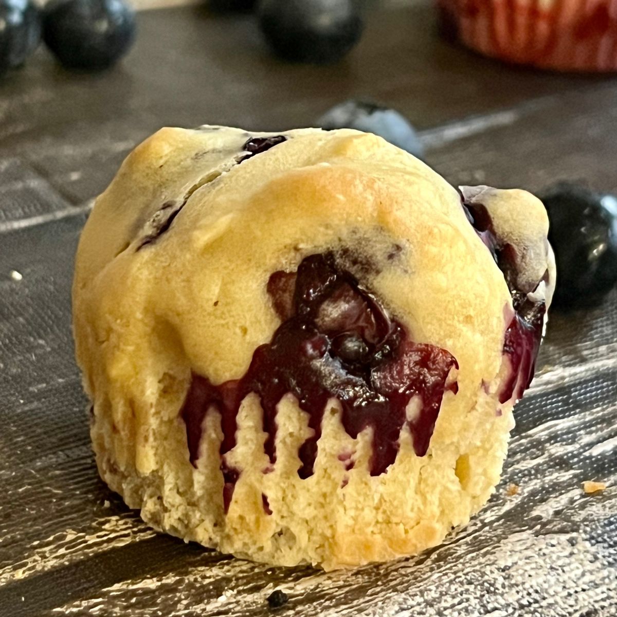 Weight Watchers Blueberry Banana Muffin on a table