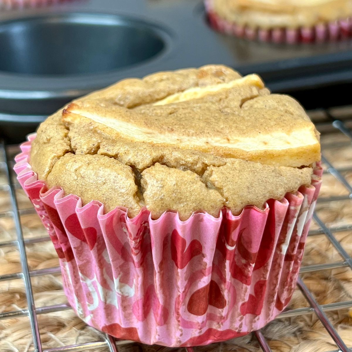 WW Banana Bread Muffin on a wire rack