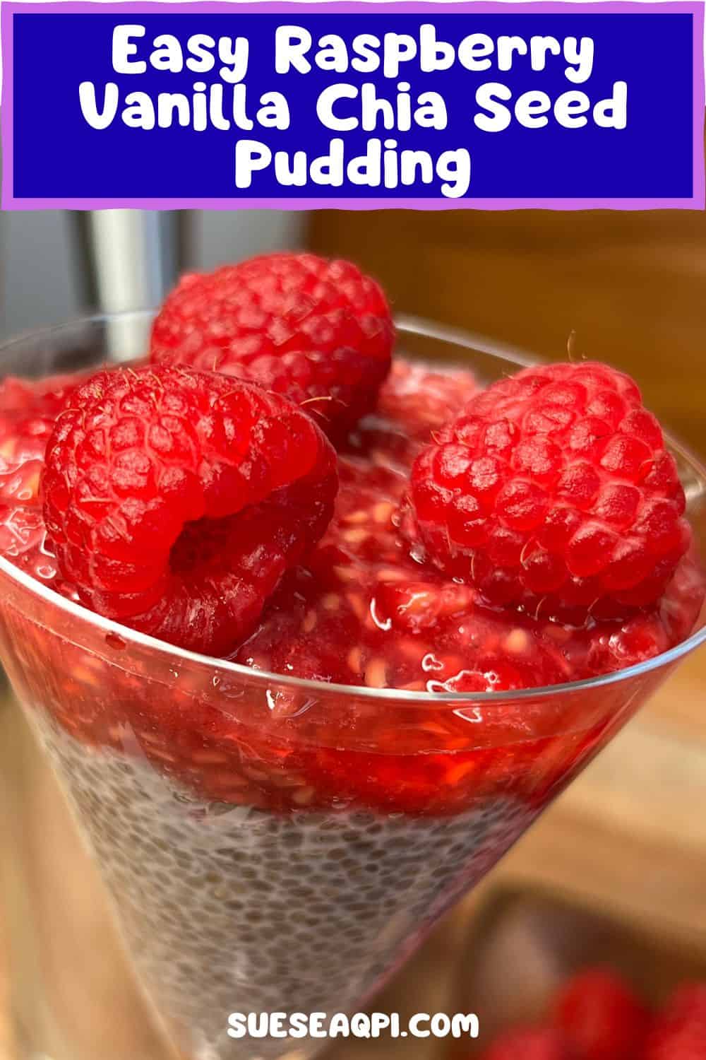Easy WW 1 Point Raspberry Vanilla Chia Seed Pudding