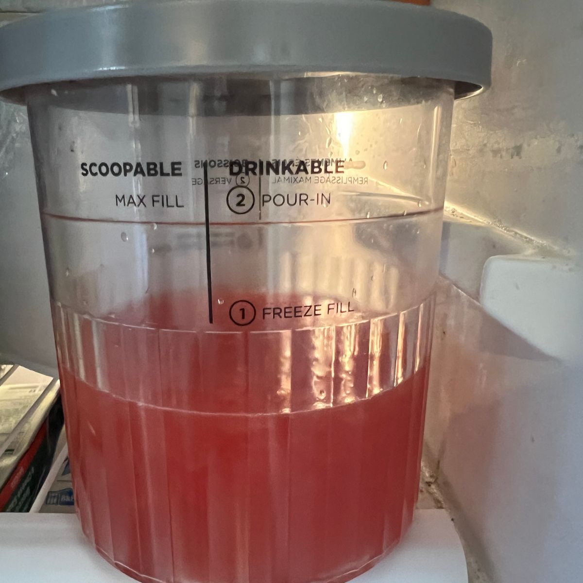 Watermelon juice in a Ninja Creami Cup