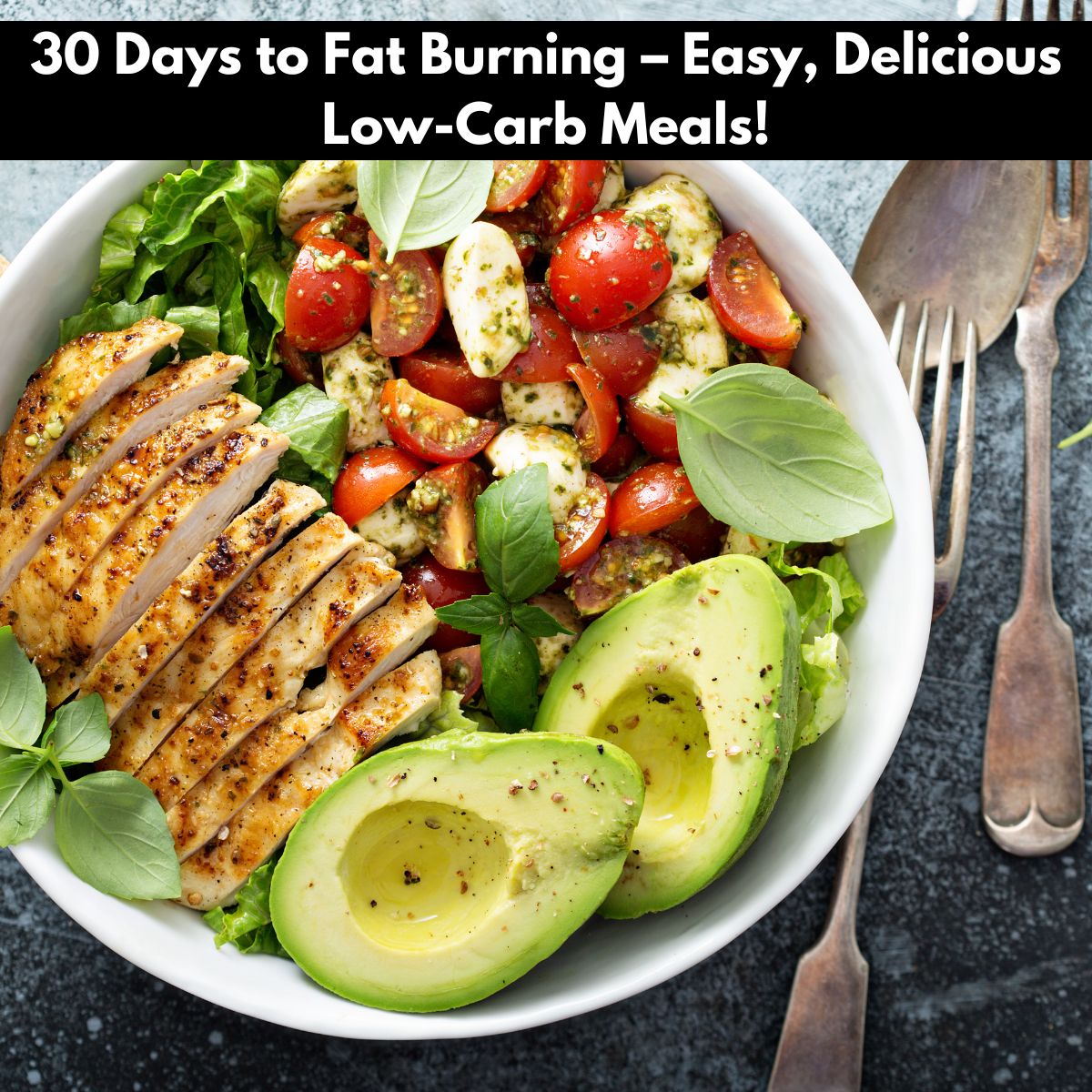 Grilled chicken salad in a bowl