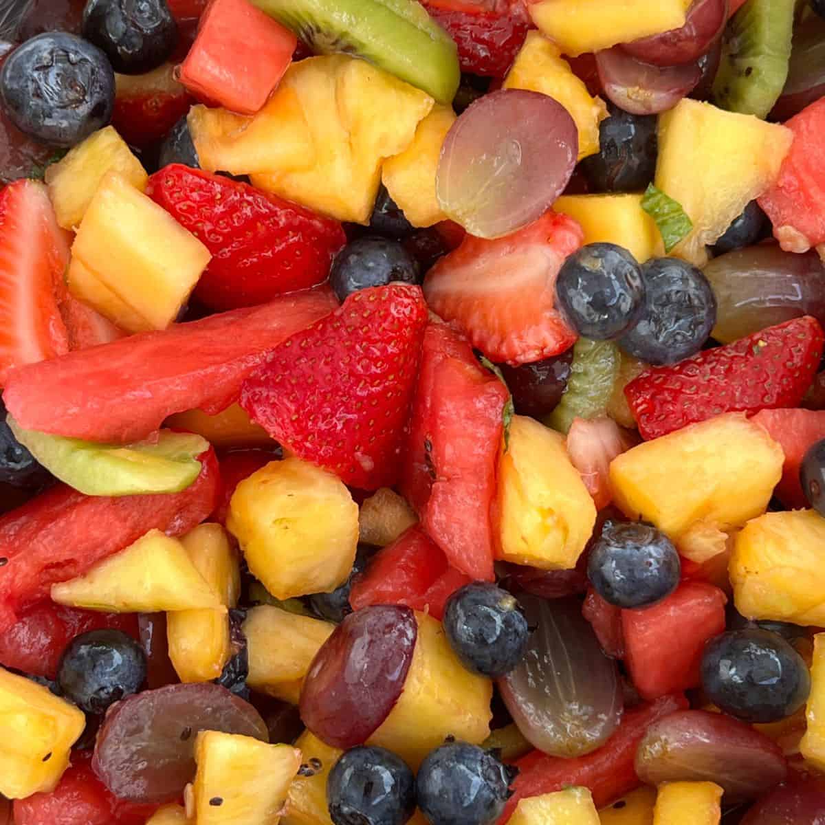 Chilled summer fruit salad