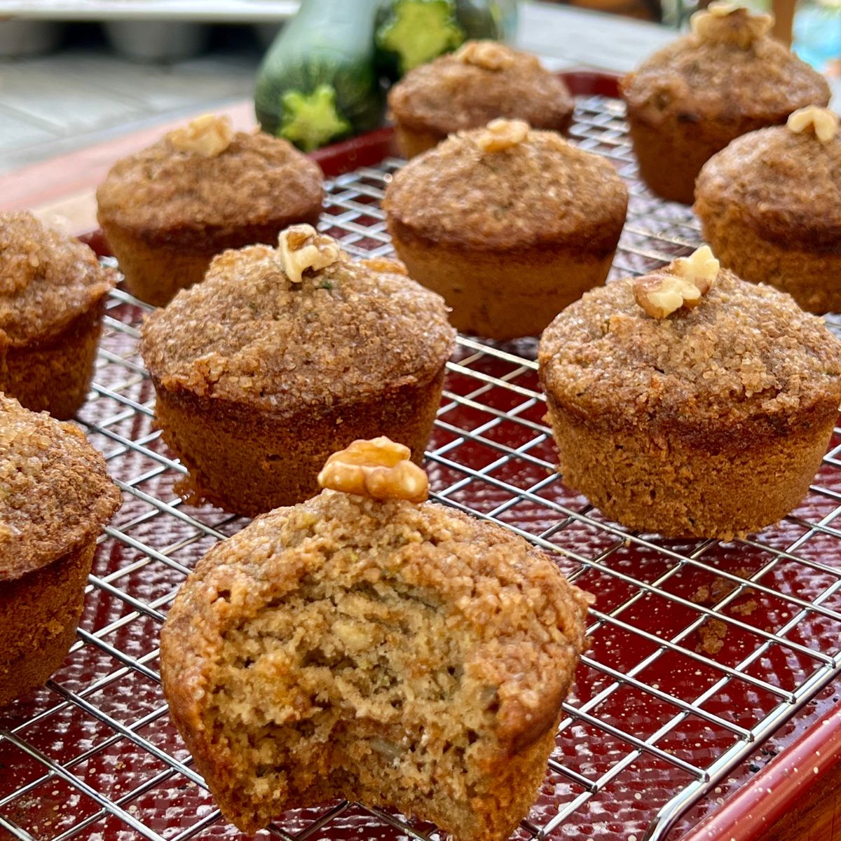 Healthy zucchini muffins dairy-free