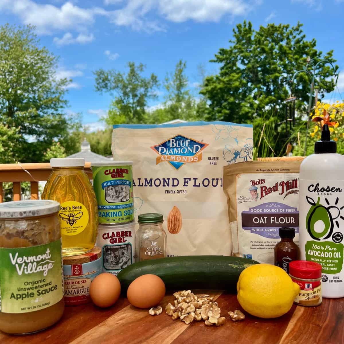 Zucchini muffin ingredients