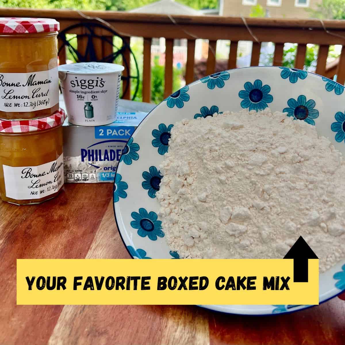 Healthy Lemon Dump Cake Ingredients