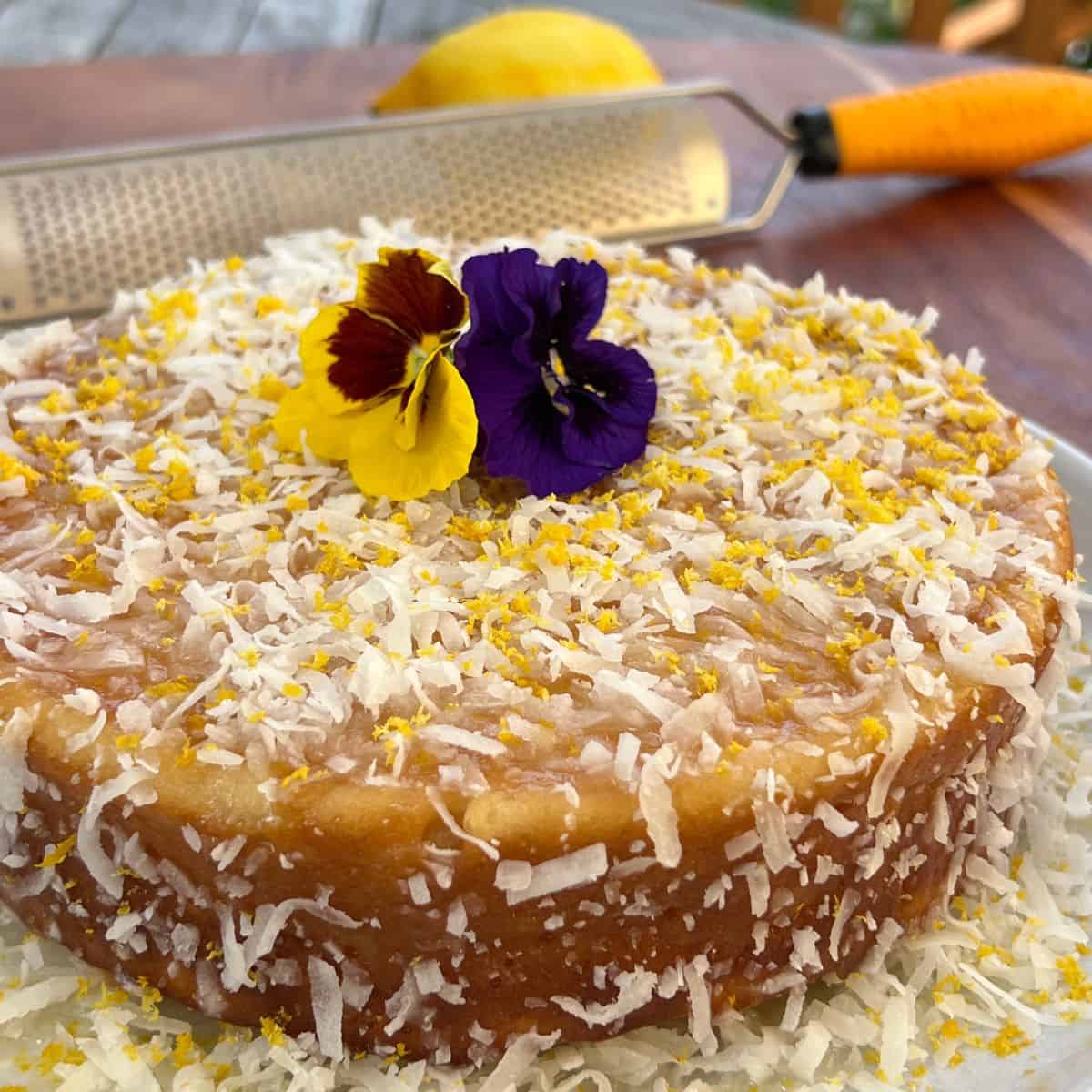 Moist Lemon Coconut Cake