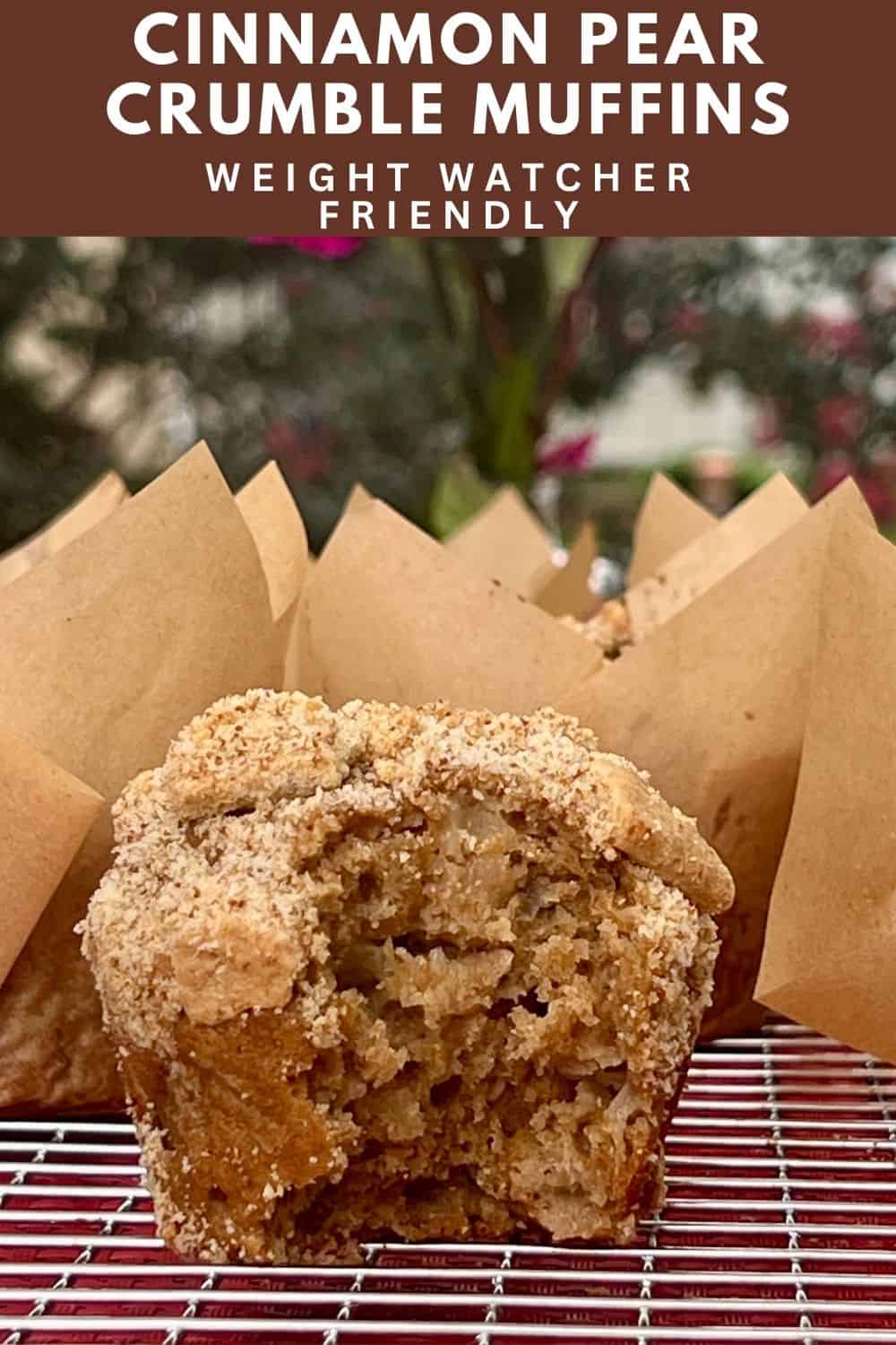 Healthy Pear Crumble Muffin