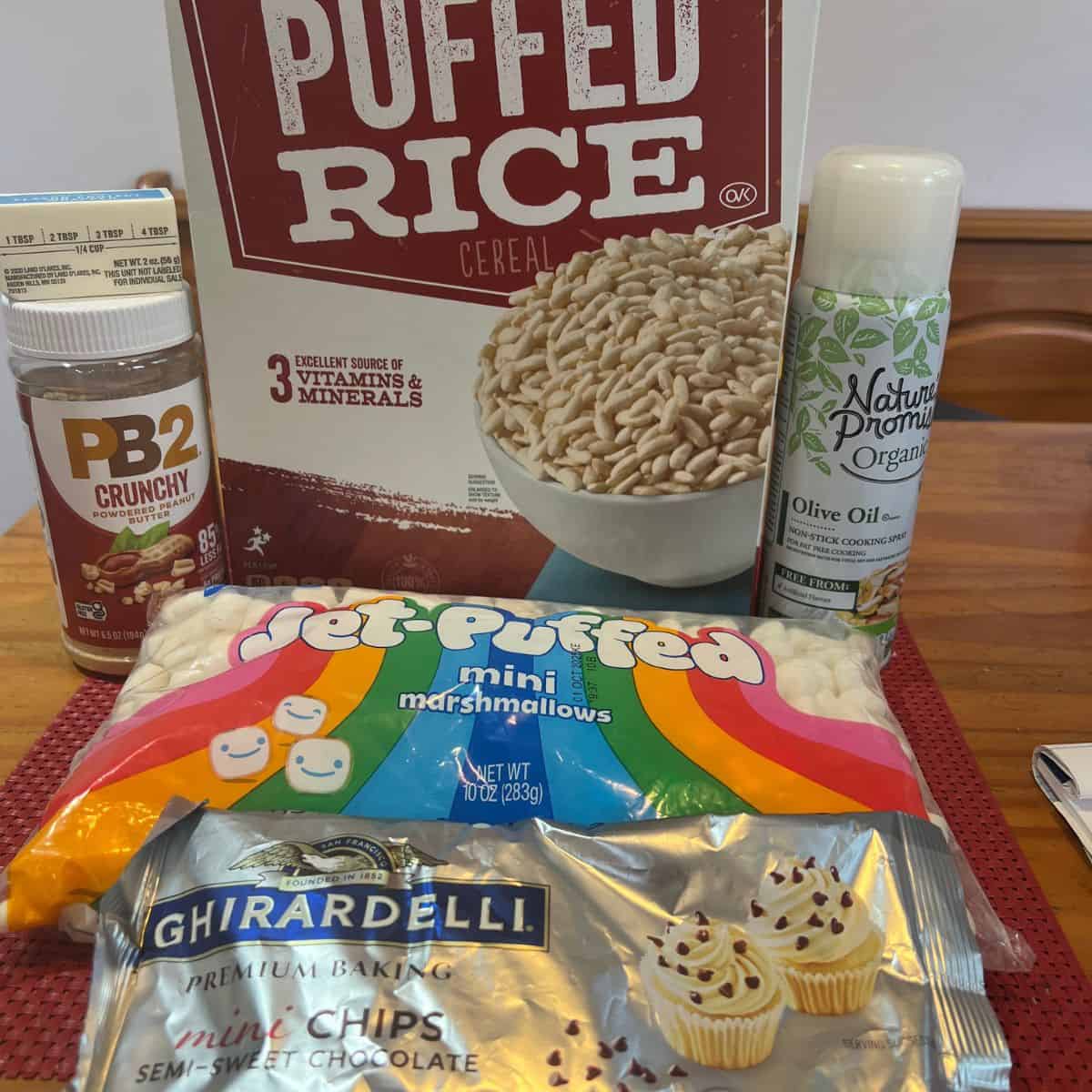Puffed rice marshmallow bite ingredients