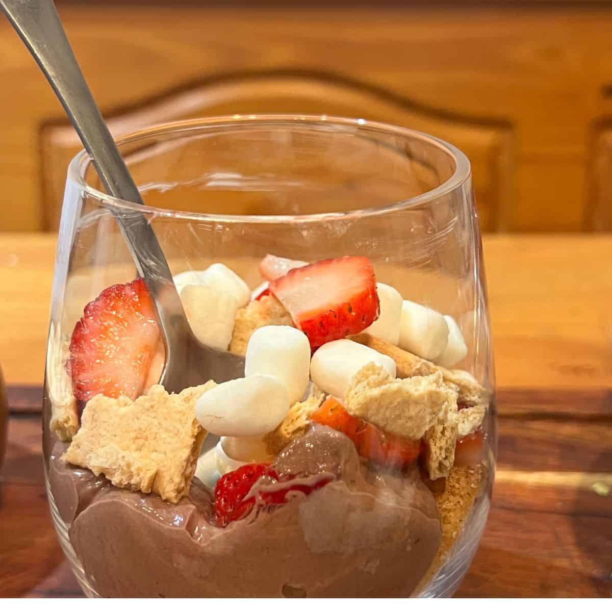 Chocolate Strawberry S'mores Parfait