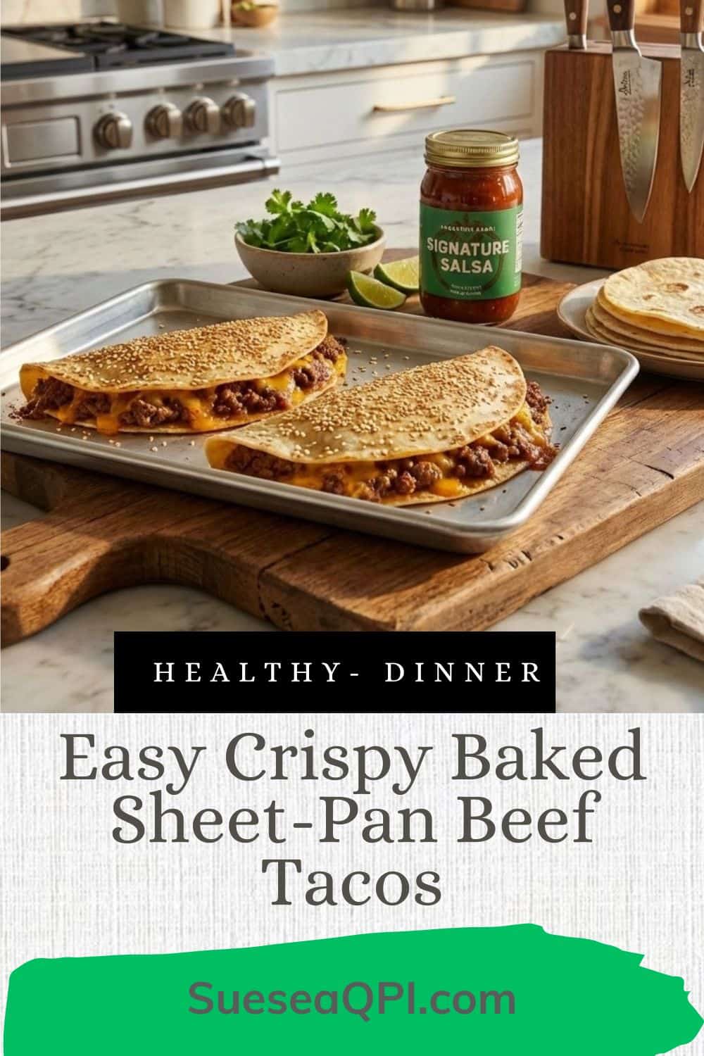 Easy Crispy Beef Sheetpan Tacos