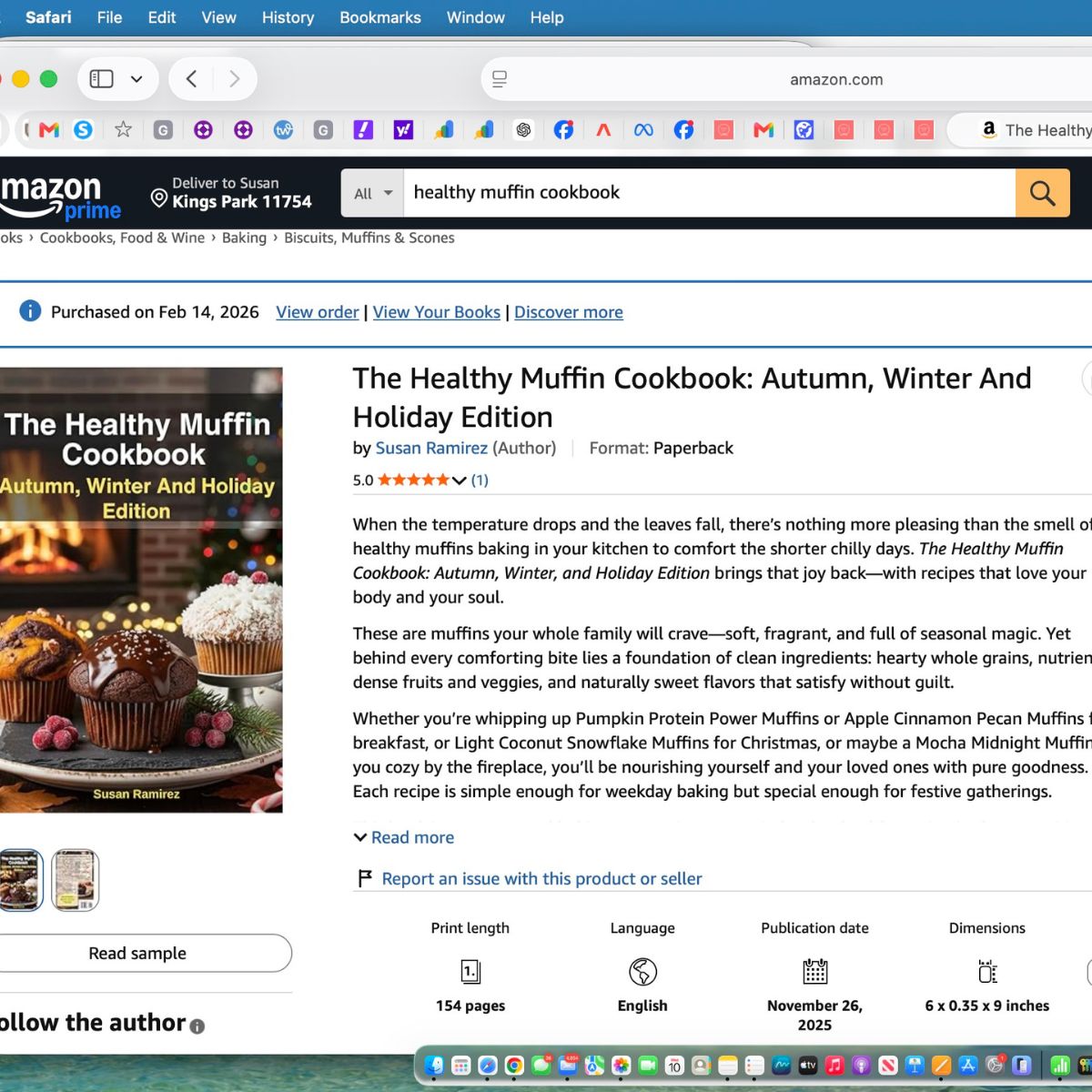 Amazon listing of The Healthy Muffin Cookbook